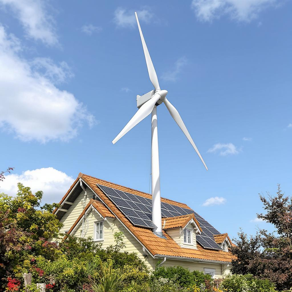 Wind Turbine on rooftop